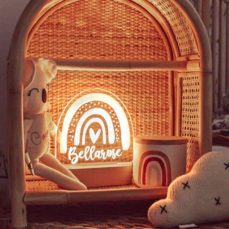 Personalised Baby Night Light - Rainbow