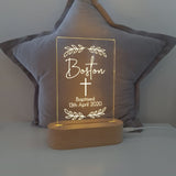 Baptism Christening Gift Personalised Light
