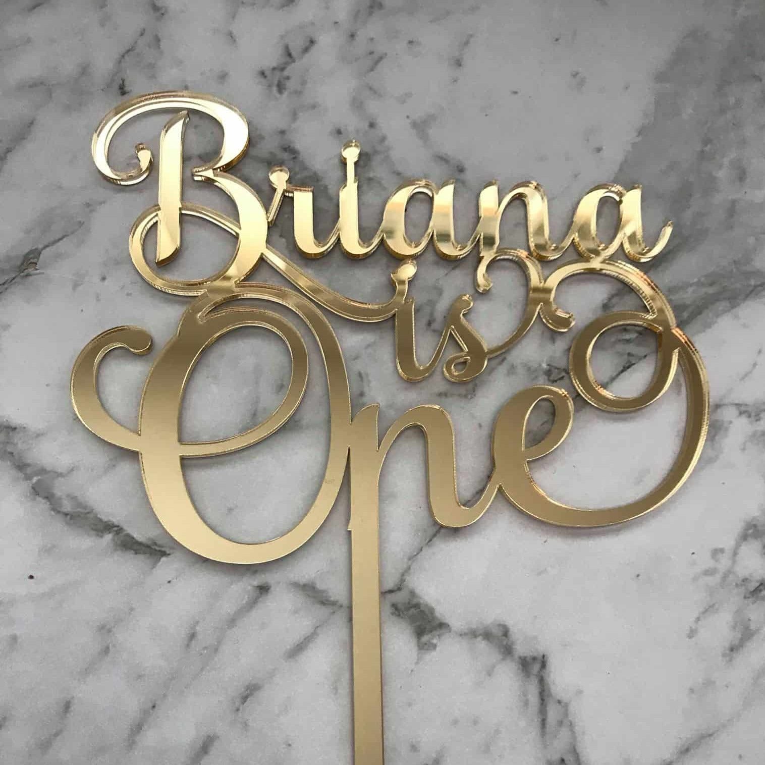 Custom Name/Age Birthday Cake Topper Style Briana