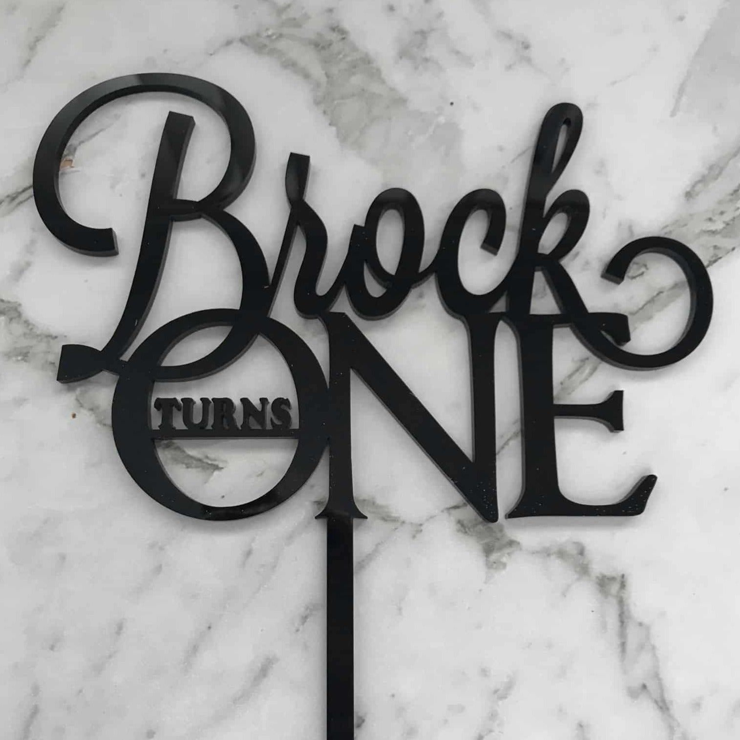 Custom Name 1st Birthday Cake Topper with Date