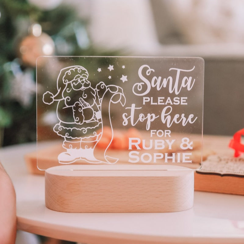Custom Christmas Night Light - Santa