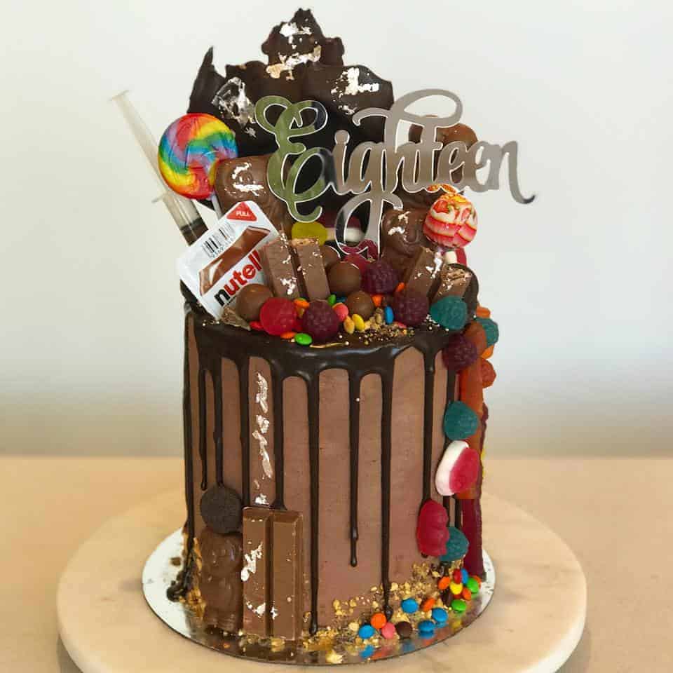 Eighteen Acrylic Silver Mirror 18th Birthday Cake Topper