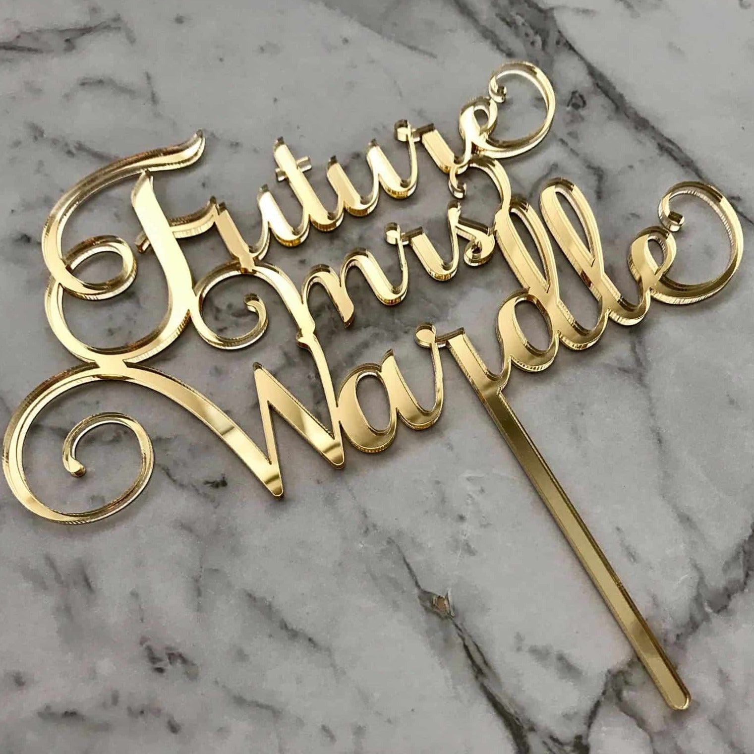 Custom Name Bridal Shower Cake Topper Nicolle