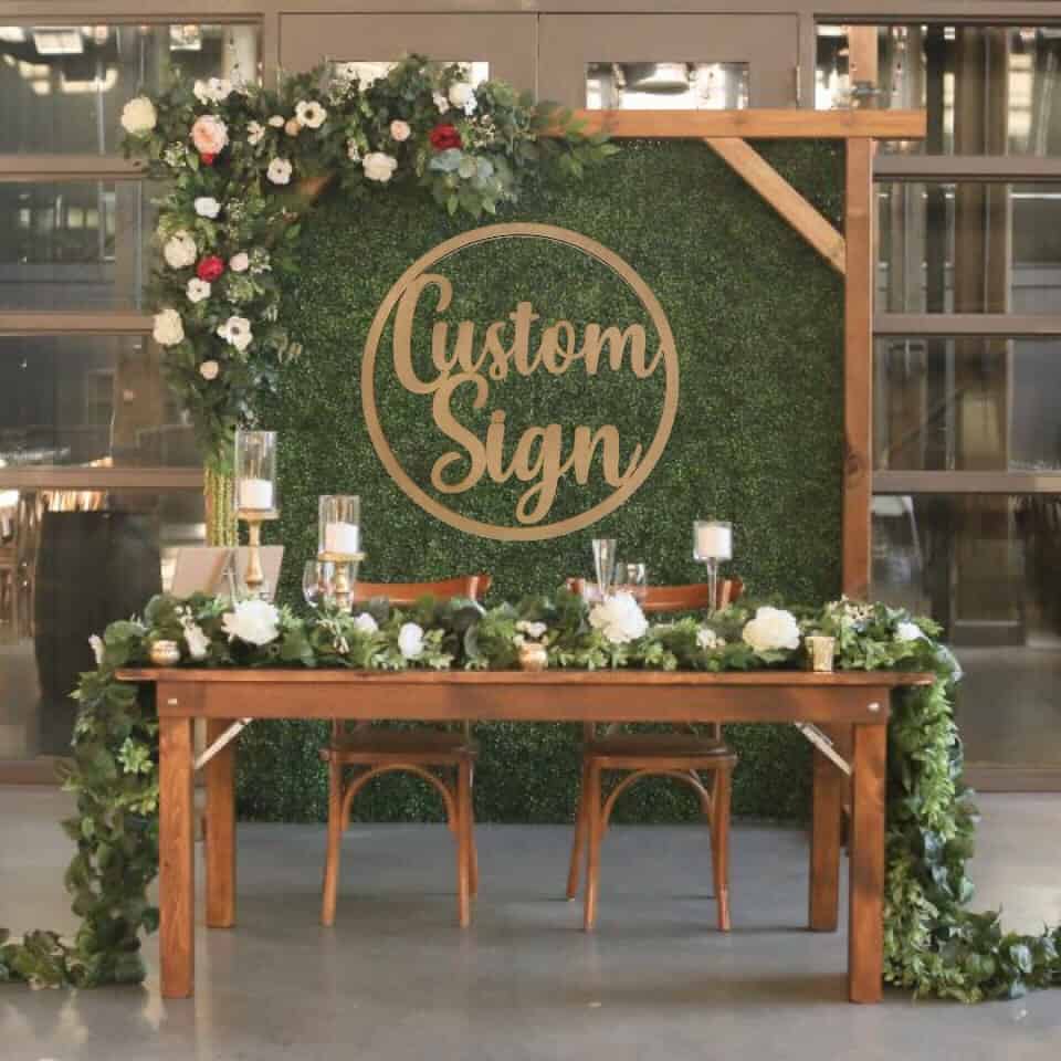 wedding sign