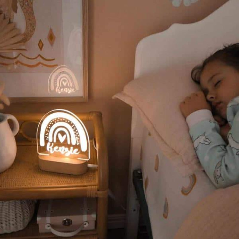 Personalised Baby Night Light - Rainbow