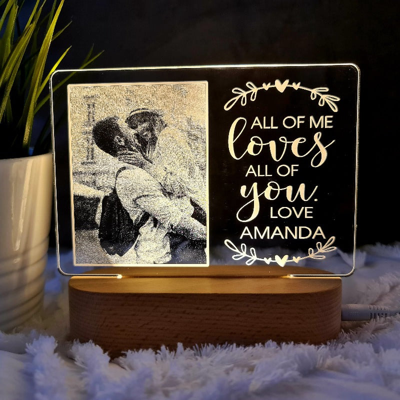 Valentine's Day Personalised Photo Light - Loves You
