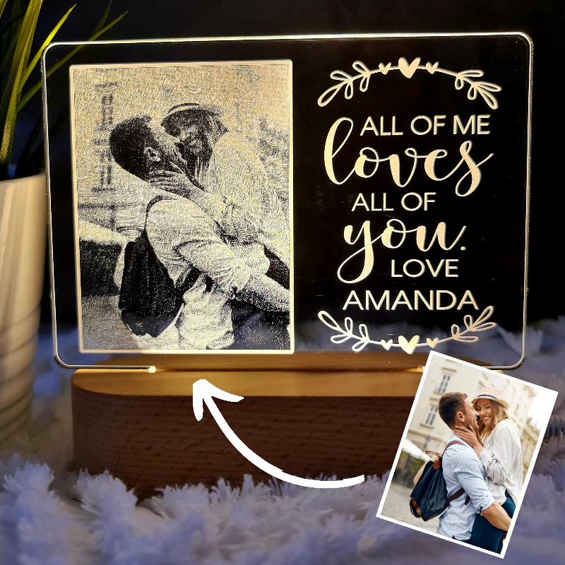 Valentine's Day Personalised Photo Light - Loves You