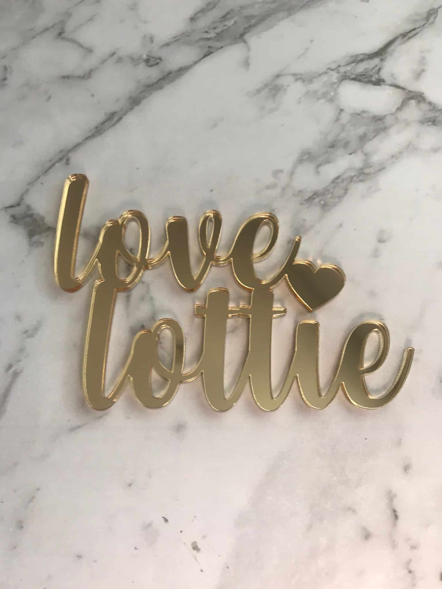 Custom Name Baptism Cake Topper Style Harlow