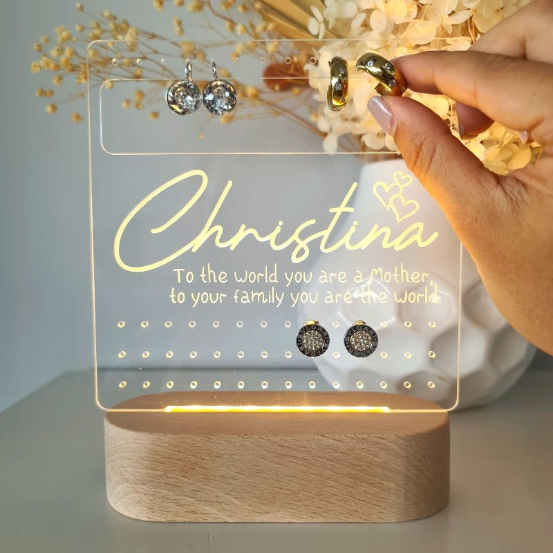 Custom Earring Stand - Mum is The World