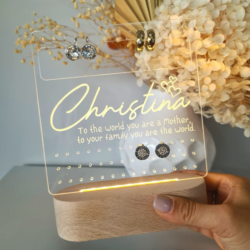 Custom Earring Stand - Mum is The World