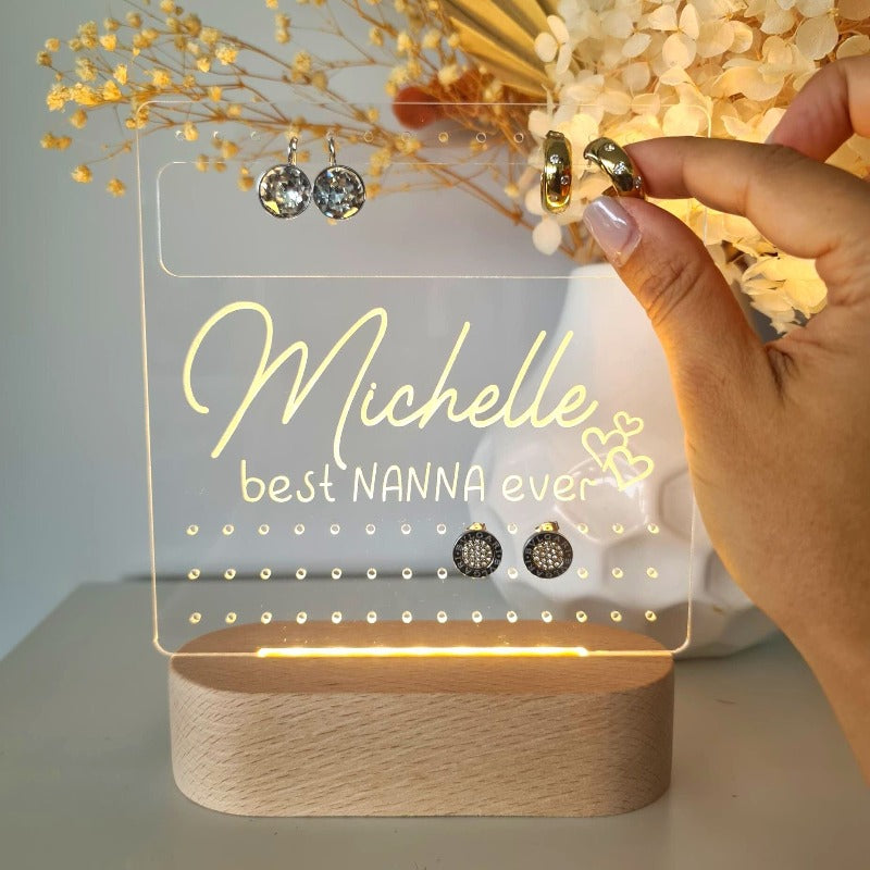 Custom Earring Stand - Best Nanna Ever