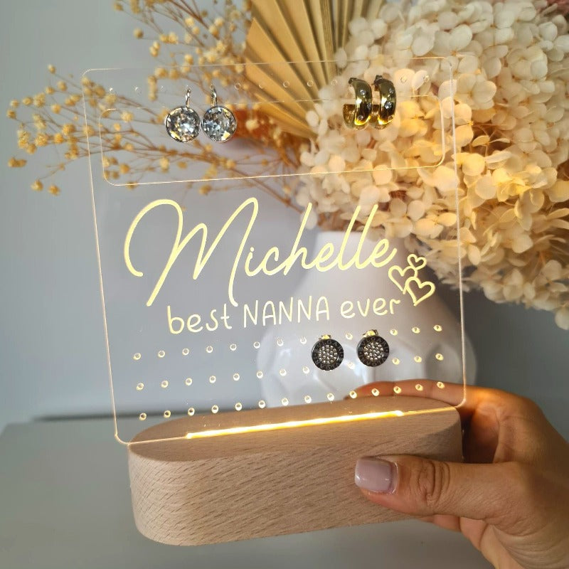 Custom Earring Stand - Best Nanna Ever