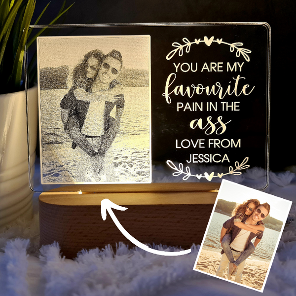 Valentine's Day Personalised Photo Light - Favourite Pain