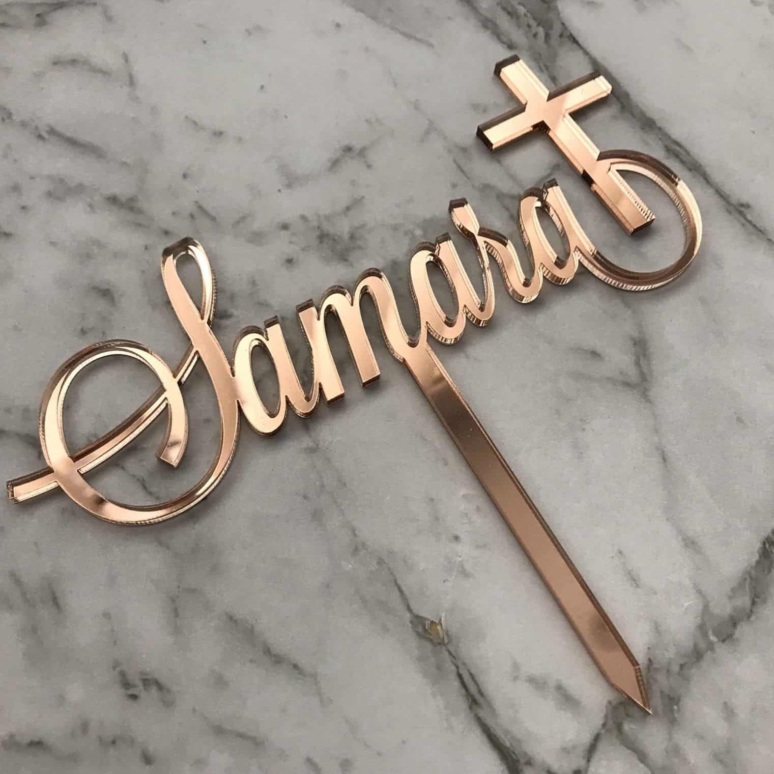 Custom Name Christening Baptism Confirmation Holy Communion Cake Topper