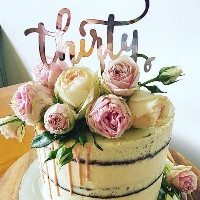 thirty cake topper