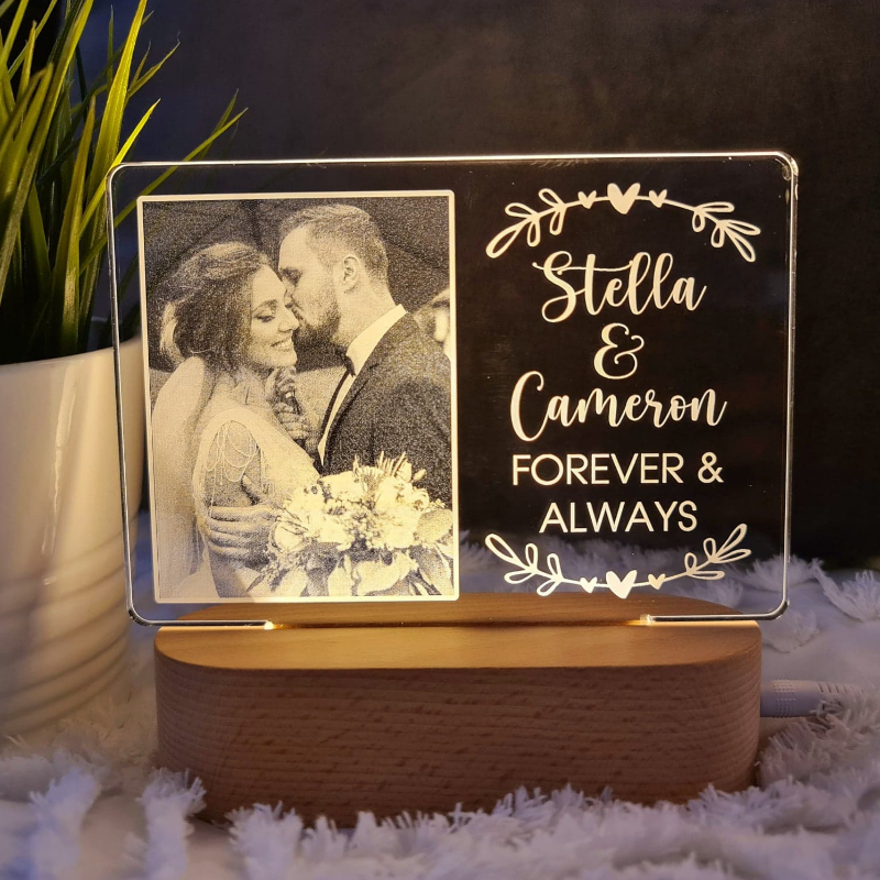 Valentine's Day Personalised Photo Light - Forever
