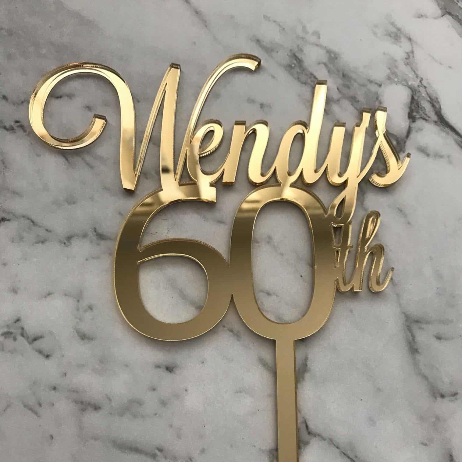 Custom Name/Age Birthday Cake Topper Style Wendy