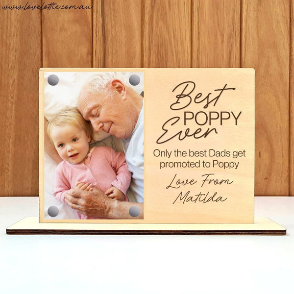 Father's Day Frame - Promoted Poppy Photo Stand