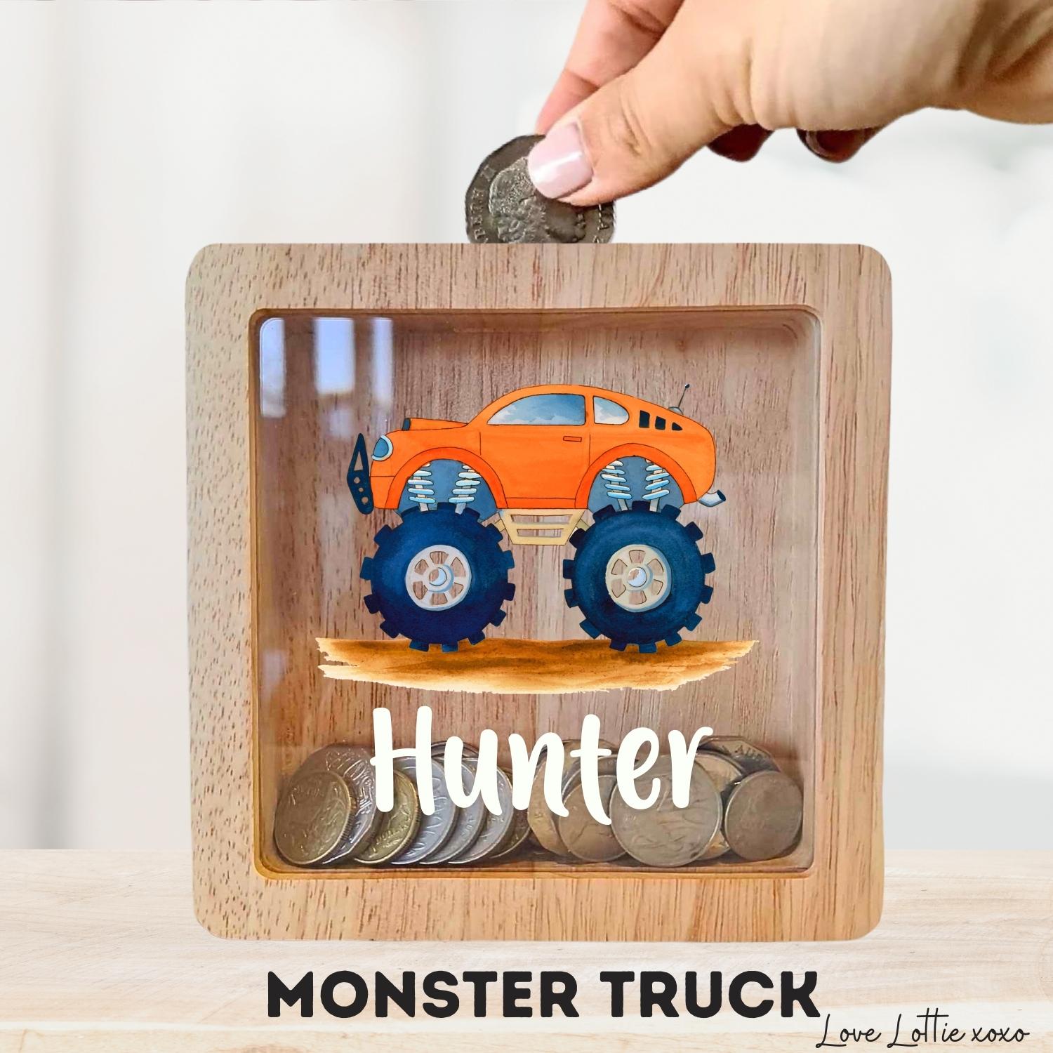Personalised Money Box Gift - Printed Design with Custom Name - Custom Baby Gift - Lion