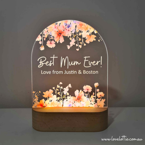 Best Mum Ever - Personalised LED Night Light