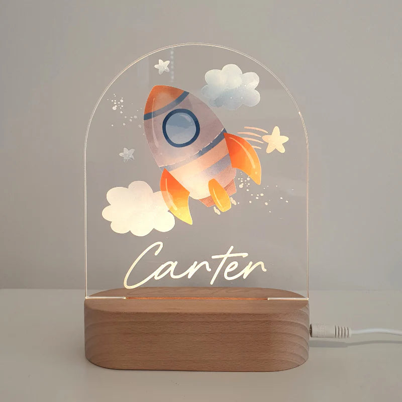 Printed Night Lights Personalised Plaque (Plaque Only)