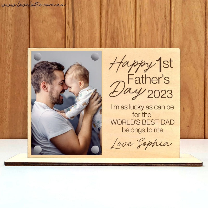 Father's Day Frame - 1st Fathers Day Worlds Best Dad