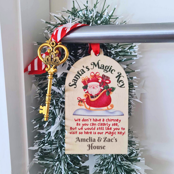 Personalised Magical Santa Key Ornament