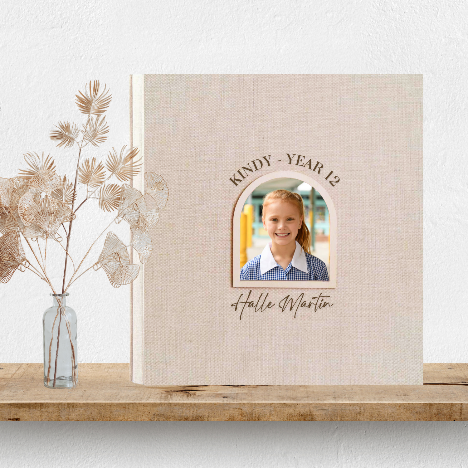 Personalised School Photo Album - Arch Window Design 1