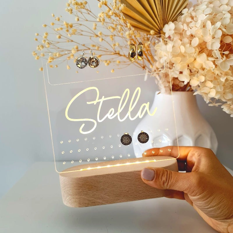 Personalised shop earring holder