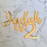 Custom Happy Birthday Cake Plaque - Judah