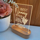 Mothers Day Gift Light Personalised - Best Nanny Ever Bouquet