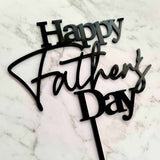 Happy Father's Day Cake Topper - Black
