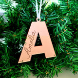 Personalised Christmas Tree Decorations - Letter