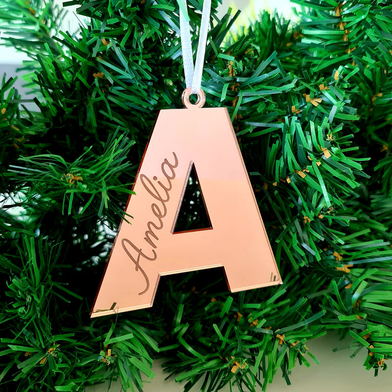 Personalised Christmas Tree Decorations - Letter