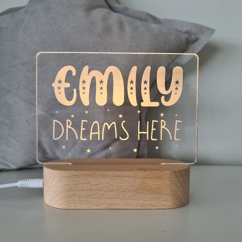 Personalised Baby Night Light - Dreamer