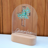 Personalised Gifts Night Light for Kids - Printed Green Cross