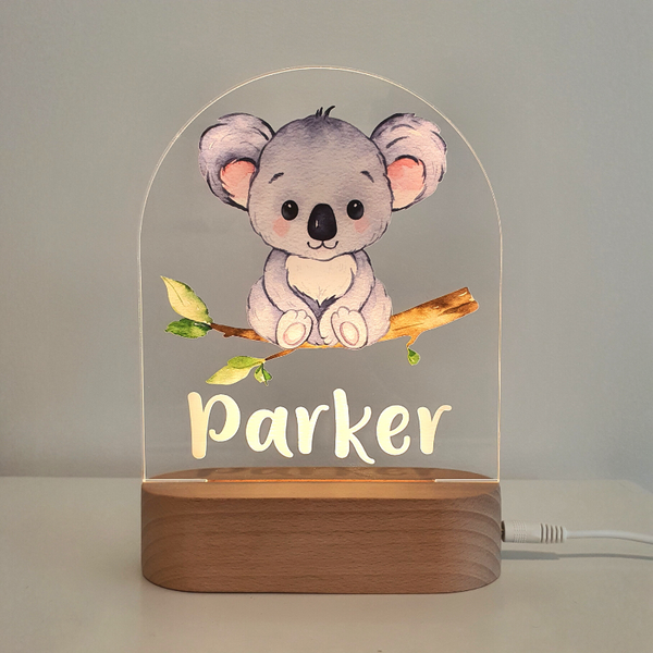 Personalised Gifts Night Light for Kids Printed Koala Love Lottie