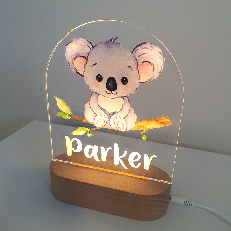 Personalised Gifts Night Light for Kids - Printed Koala
