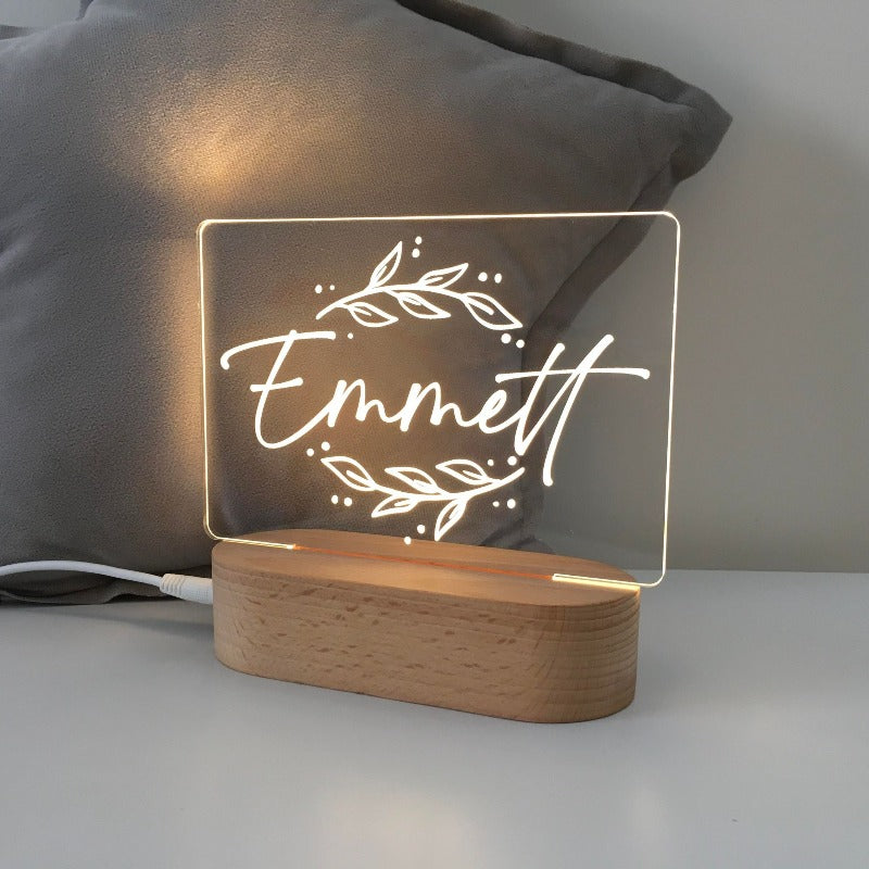 Personalised Kids Night Light - Branch Flourish