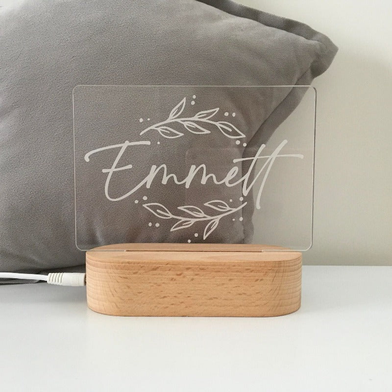 Personalised Kids Night Light - Branch Flourish