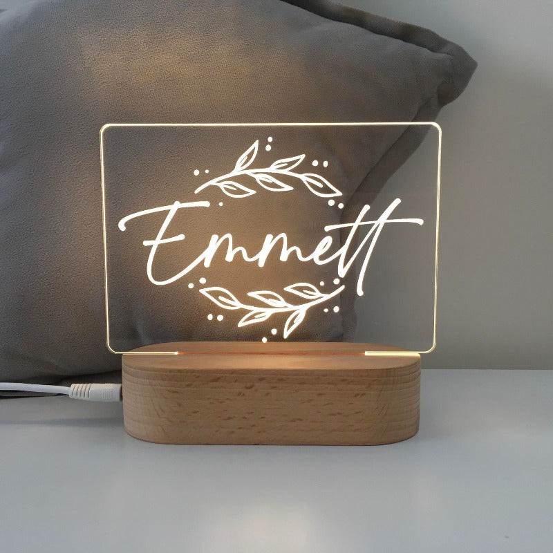 Personalised Kids Night Light - Branch Flourish