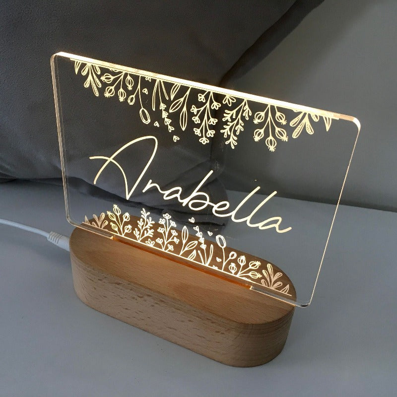 Personalised Kids Night Light - Arabella Design