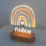 Personalised Gifts Night Light for Kids - Printed Rainbow Blue
