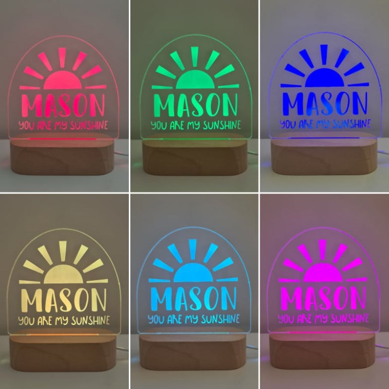 Personalised Baby Night Light - You Are My Sunshine