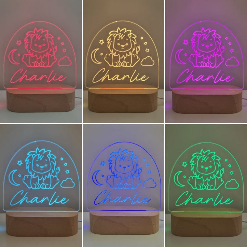 Personalised Baby Night Light - Lion Night Light