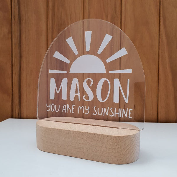 Personalised Baby Night Light - You Are My Sunshine