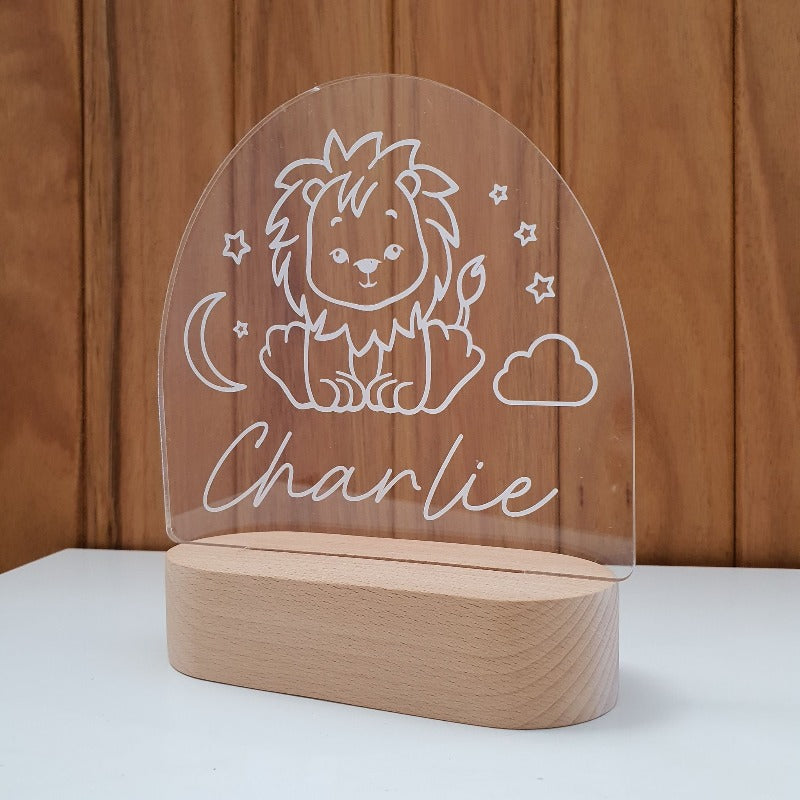 Personalised Baby Night Light - Lion Night Light