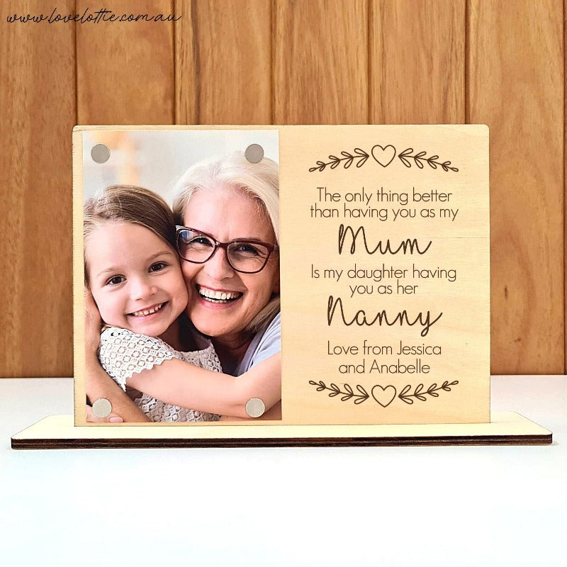 Mother's Day Magnetic Photo Plaque - Only Thing Better