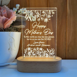 Mothers Day Gift Light Personalised - You Are The World