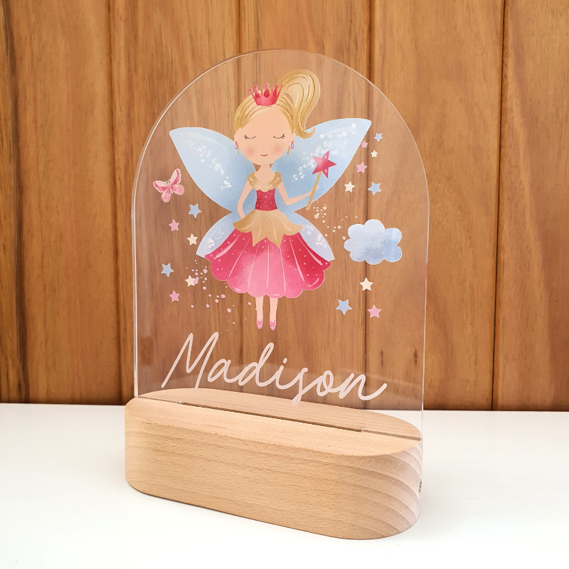 Personalised Gifts Night Light for Kids - Printed Fairy